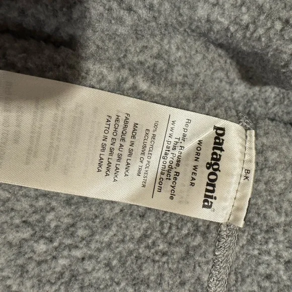 Patagonia Better Sweater Women’s Heather Gray Fleece Quarter-Zip Size L - Picture 6 of 6